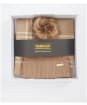 Women's Barbour International Mallory Beanie & Windowpane Wrap Set - Light Trench