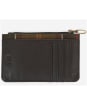 Women's Barbour Laire Leather Card Holder - Black / Classic Tartan