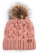 Women's Barbour Penshaw Cable Beanie - Pink Rust