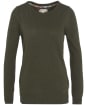 Women’s Barbour Pendle Crew Knit Sweater - OLIVE/HESSIAN TA