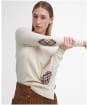 Women’s Barbour Pendle Crew Knit Sweater - ECRU/HESSIAN TAR