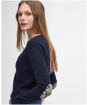 Women’s Barbour Pendle Cardigan - NAVY/HESSIAN TAR