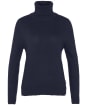 Women’s Barbour Pendle Roll Collar Sweater - NAVY/HESSIAN TAR