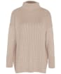 Women’s Barbour Stitch Guernsey Cape Jumper - White Pepper