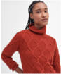 Women's Barbour Burne Roll Neck Knit - Spiced Pumpkin