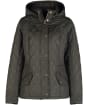 Women's Barbour Millfire Quilted Jacket - Olive / Classic Tartan