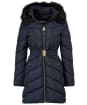 Women's Barbour International East Moor Quilted Jacket - Black