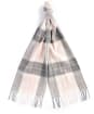 Women's Barbour Tartan Scarf - Pink / Grey Tartan