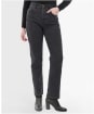 Women's Barbour Burne Mid Rise Straight Jeans - Black