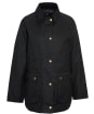 Women's Barbour Acorn Waxed Jacket - Black / Classic Tartan