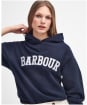 Women's Barbour Northumberland Hoodie - Navy / White