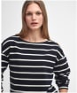 Women's Barbour Caroline Crew Neck Sweatshirt - Black Stripe