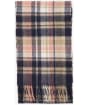 Women's Barbour Vintage Winter Plaid Scarf - Navy / Pink Rust