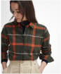 Women's Barbour Oxer Check Shirt - Olive Check