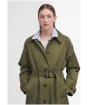 Women's Barbour Marie Showerproof Jacket - Dark Moss / Ancient Tartan