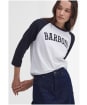 Women's Barbour Northumberland T-shirt - White / Navy 2