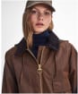 Women's Barbour Highclere Waxed Jacket - BARK/MUTED