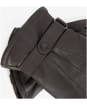 Men's Barbour Burnished Leather Insulated Gloves - Dark Brown