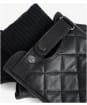 Men's Barbour Quilted Leather Gloves - Black