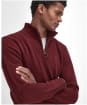 Men's Barbour Essential Wool Half Zip Sweater - Ruby