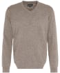 Men's Barbour Essential Lambswool V Neck Sweater - Dark Stone