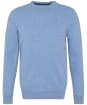 Men's Barbour Essential Lambswool Crew Neck Sweater - Cool Blue