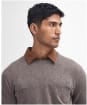 Men's Barbour Essential Lambswool Crew Neck Sweater - Dark Stone