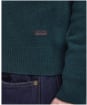 Men's Barbour Patch Crew Neck Lambswool Sweater - Evergreen