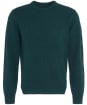 Men's Barbour Patch Crew Neck Lambswool Sweater - Evergreen