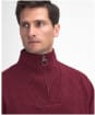 Men's Barbour Nelson Half Zip Sweater - Port