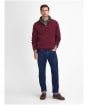 Men's Barbour Nelson Half Zip Sweater - Port