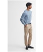 Men's Barbour Pima Cotton Crew Neck Sweater - Mineral Blue