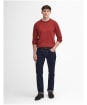 Men's Barbour Pima Cotton Crew Neck Sweater - Highland Red