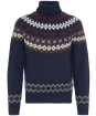 Men's Barbour Roose Fair Isle Rollneck - Navy