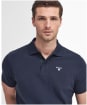 Men's Barbour Tartan Pique Polo Shirt - Sapphire Navy