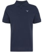 Men's Barbour Tartan Pique Polo Shirt - Sapphire Navy