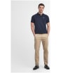 Men's Barbour Tartan Pique Polo Shirt - Sapphire Navy