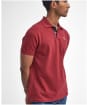 Men's Barbour Tartan Pique Polo Shirt - Highland Red