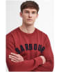 Men's Barbour Prep Logo Crew Sweater - Highland Red