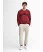 Men's Barbour Prep Logo Crew Sweater - Highland Red