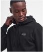 Men's Barbour International Small Logo Hoodie - Black / Pewter