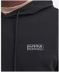 Men's Barbour International Small Logo Hoodie - Black / Pewter