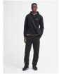 Men's Barbour International Small Logo Hoodie - Black / Pewter