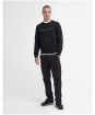 Men's Barbour International Shadow Crew Sweatshirt - Black / White