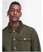 Men's Barbour Grindle Cotton Overshirt - Mid Olive