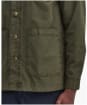 Men's Barbour Grindle Cotton Overshirt - Mid Olive