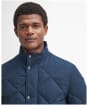 Men's Barbour Winter Chelsea Quilted Jacket - NAVY/GREENLOCH T