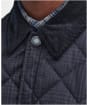 Men's Barbour Checked Heritage Liddesdale Quilted Jacket - Dark Navy