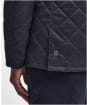 Men's Barbour Checked Heritage Liddesdale Quilted Jacket - Dark Navy