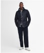 Men's Barbour Checked Heritage Liddesdale Quilted Jacket - Dark Navy